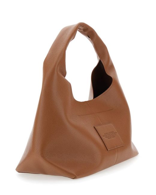 Borsa A Spalla 'The Sack' Con Maxi Logo Lettering Sul Fron di Marc Jacobs in Brown