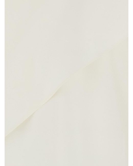 Rohe White Top With High Collar And Integrated Scarf