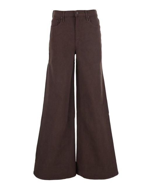 Mother Brown Jeans The Undercover Sneak With Tech Fabric Details