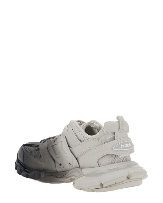 Balenciaga Gray 'Track' And Low Top Sneakers With Logo Lettering On The Tongue for men