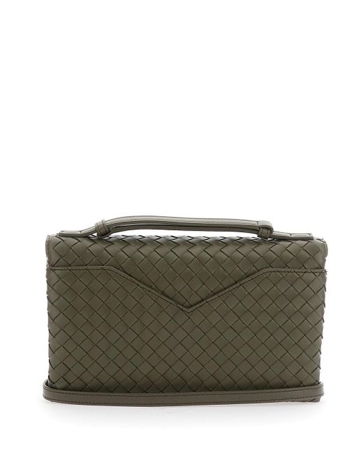 Borsa A Tracolla 'Knot Lock' Con Motivo Intrecciato E C di Bottega Veneta in Green