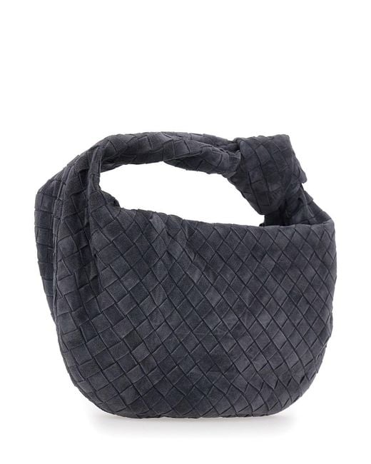 Bottega Veneta Blue 'Jodie' Shoulder Bag With Intreccio Motif