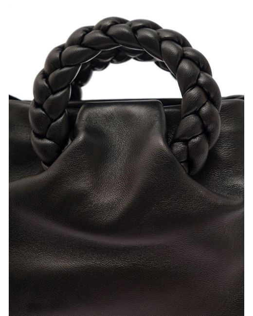 Hereu Black 'Bombon' Handbag With Braided Handles