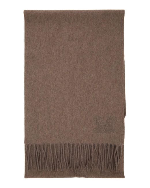【送料&関税込】Max Mara Dalia Rectangular Scarf With Logo D Max Mara Dalia Rectangular Scarf With Logo Detail | italist