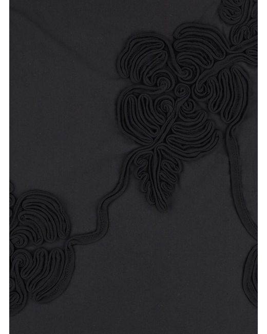 Gonna Mini Con Dettagli Floreali 3D Applicati All-Over di ROTATE BIRGER CHRISTENSEN in Black