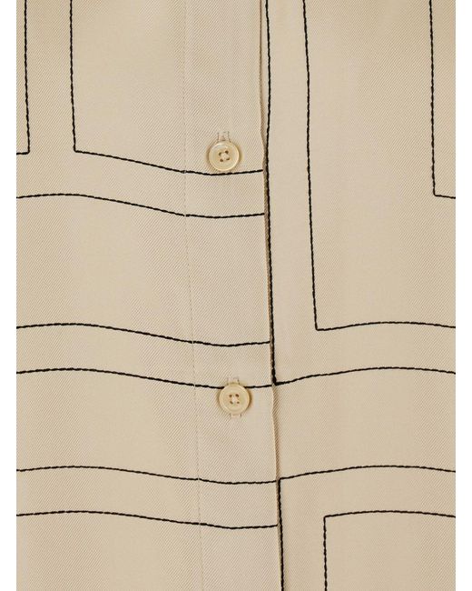 Totême Natural Shirt Embroidered Silk