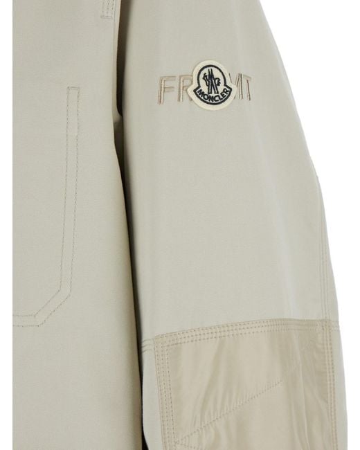 Moncler Genius Gray 'Jeike' Jacket With Ribbed Classic Collar And Log for men