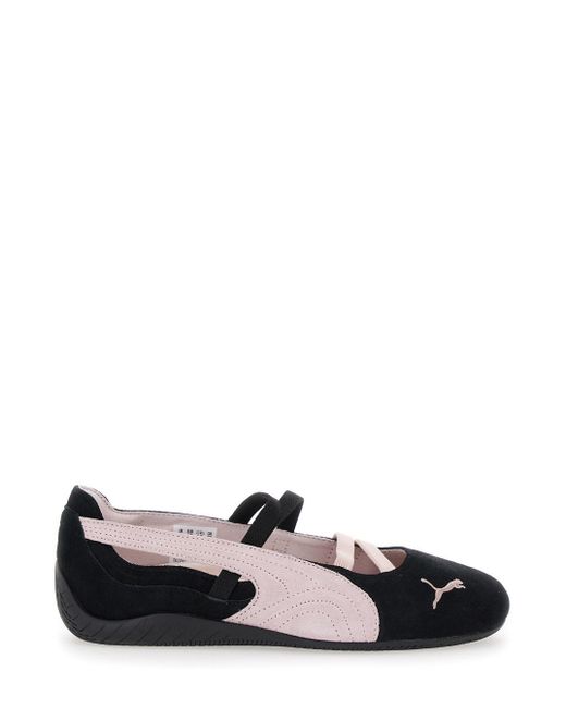 PUMA Black 'Speedcat Ballet' And Sneaker With Embroidered Logo On