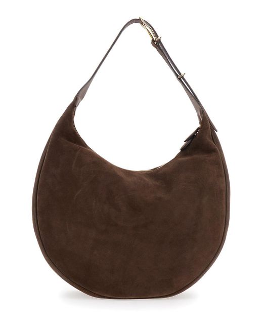 Liffner Brown Shoulder Bag With Top Handle