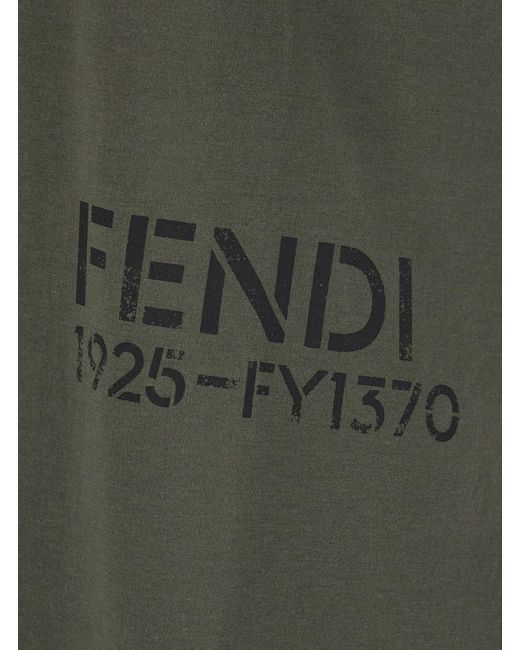 Fendi Green Logo Stampato for men