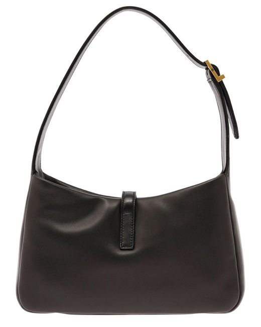 Saint Laurent Black 'Le 5 À 7 Padded' Shoulder Bag With Logo Detail