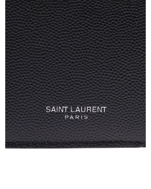 Saint Laurent Gray Leather Card Holder for men