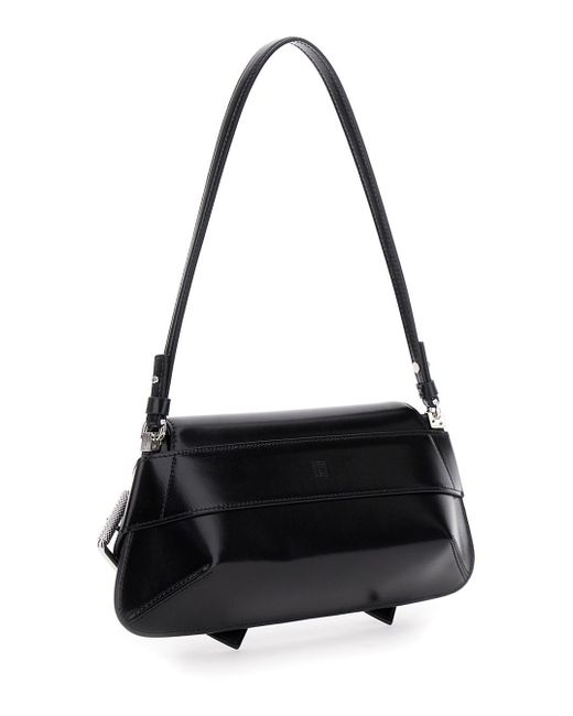 Givenchy Black 'Voyou' Shoulder Bag With Buckles And Logo