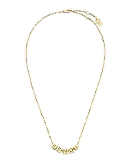 Fendi Multicolor Collana Cubetti Metallo Sp