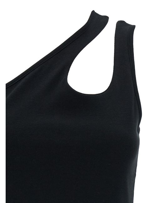 FEDERICA TOSI Black One-Shoulder Top With Cut-Out