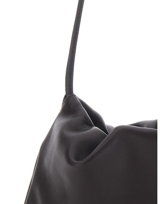 NOTHING WRITTEN Black Shoulder Bag Nrlla Strap Bag With Leather Detail