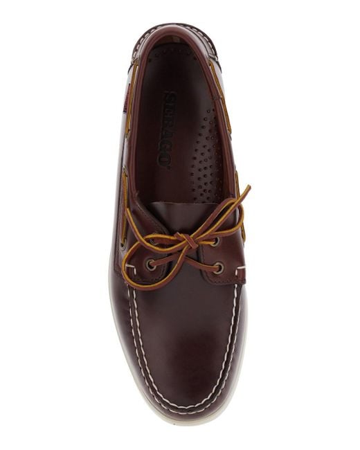 Sebago Brown 'Dockside Portland' Loafers With Decorative Side Laces An for men