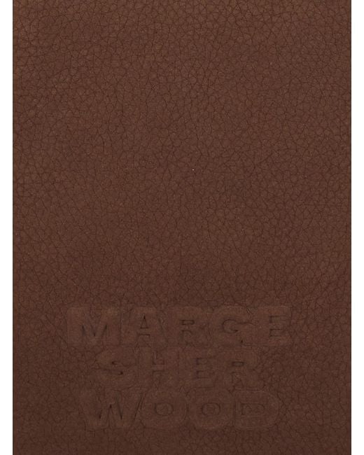 MARGE SHERWOOD Brown 'Soft Boston' Small Shoulder Bag With Two Top Hand