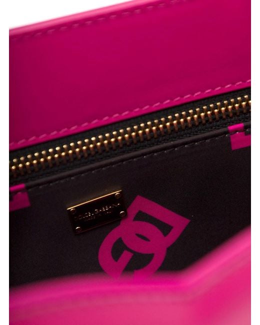 Dolce & Gabbana Pink Fuchsia Shoulder Bag With Logo Dg