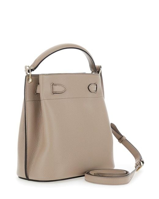 Mulberry Natural 'Small Islington' Bucket Bag With Twist Lock Closure