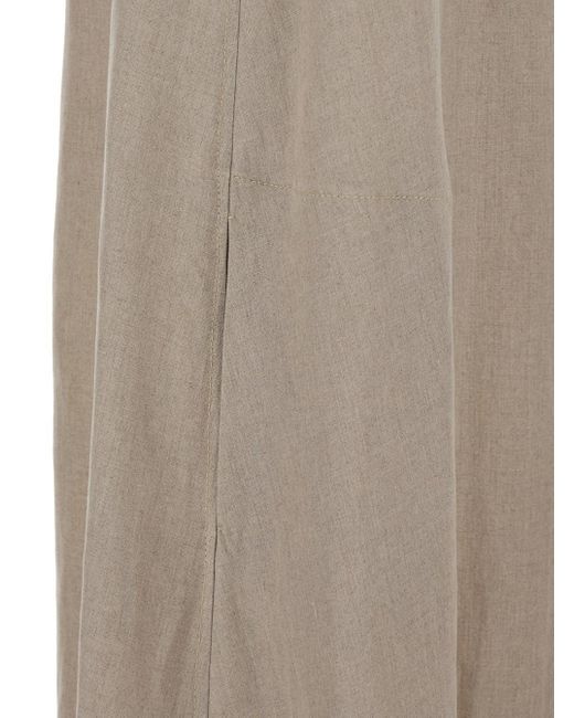 Abito Lungo 'Simeone' Con Scollo A V E Chiusura Sul Retro In di Max Mara in Natural