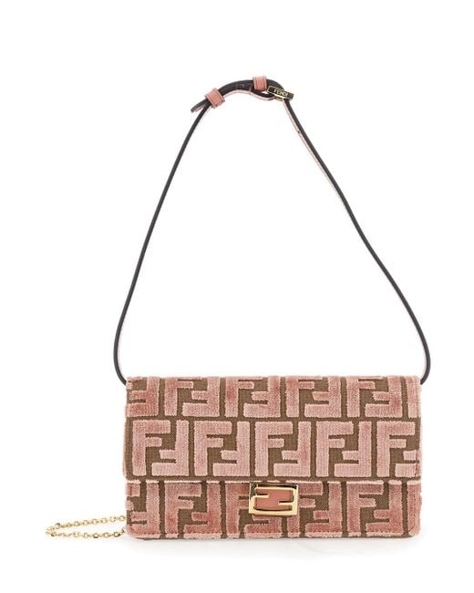 Fendi Multicolor Crossbody Bag With All-Over Ff Motif And Metallic Ff Plaque On The Front
