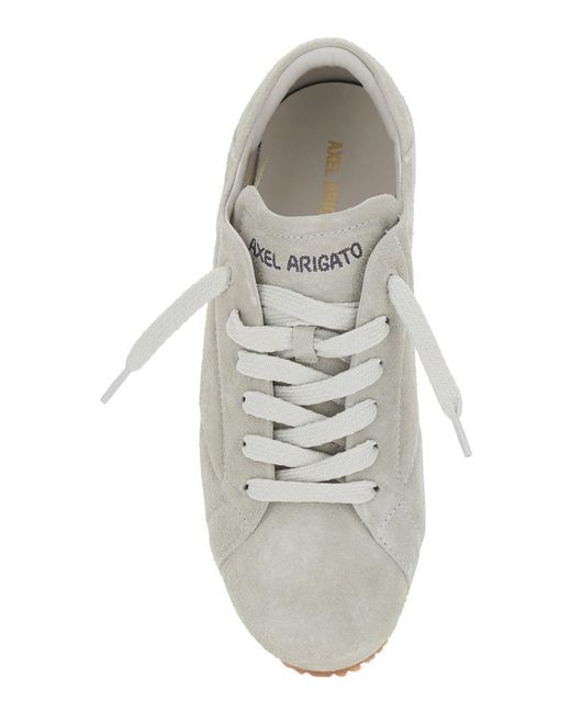 Axel Arigato White 'Tact' Low Top Sneakers With Logo Lettering On The Tongue for men