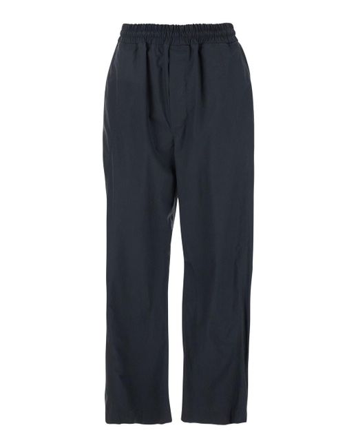 Pantaloni A Gamba Dritta Con Vita Elasticizzata E Finit di Bottega Veneta in Blue da Uomo