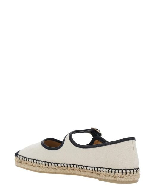 Castaner White Ballet Shoes Padua Fabric
