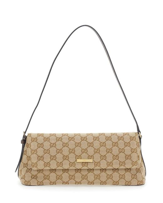 Gucci Metallic 'Madison' Shoulder Bag With Leather Strap And Logo Plate On The Front
