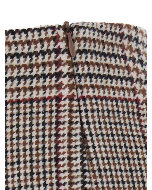 FEDERICA TOSI Gray Galles Shorts Are Characterized By A Multicolored Design