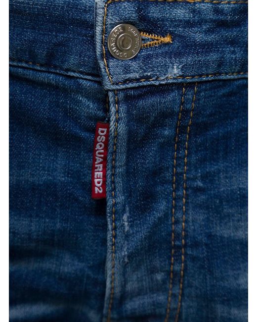 Jeans A Cinque Tasche 'Skater' Con Strappi Ed Effetto Bleach di DSquared² in Blue da Uomo