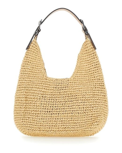 MICHAEL Michael Kors Natural 'Nolita Small' Shoulder Bag With Leather Lo
