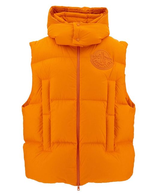 Moncler Genius Orange 'Apus' Down Vest With Moncler X Roc Nation By Ja for men