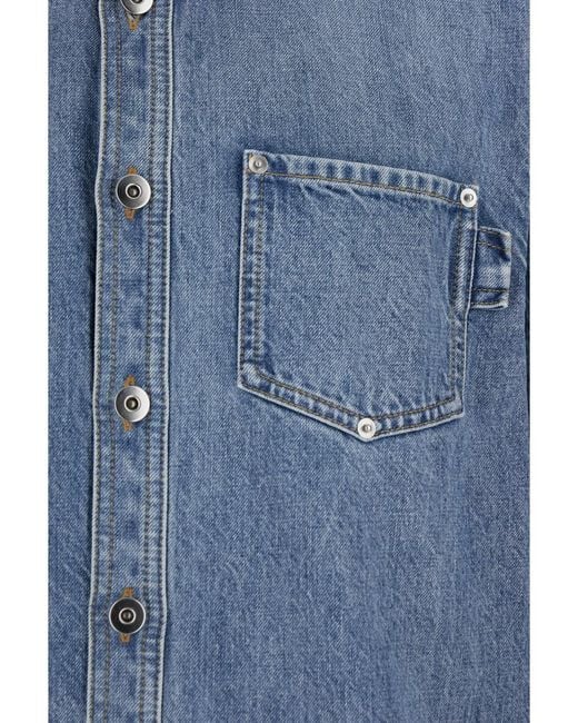 Bottega Veneta Blue Light Oversized Shirt With Patch Pocket for men