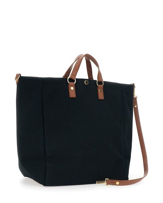 Elisabetta Franchi Black Tote Bag, Leather