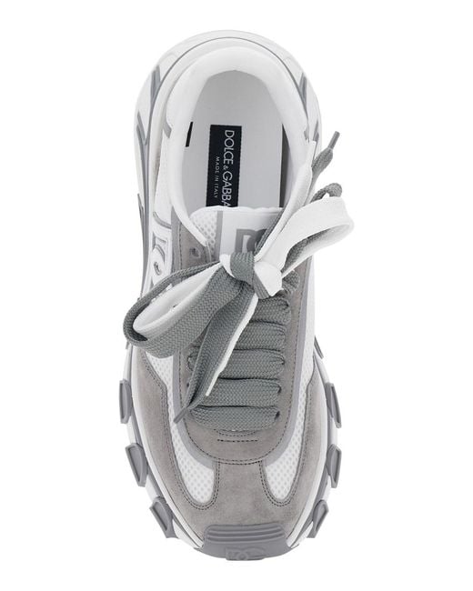 Dolce & Gabbana White Coutryroad Low Top Sneakers Patch Logo On The Tongue And Maxi Side for men