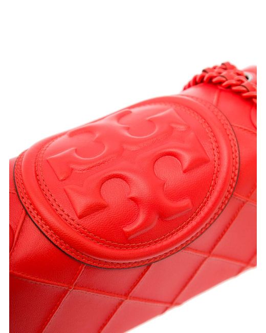 Tory Burch Red Fleming Soft Chain