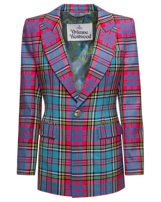 Vivienne Westwood Single-breasted Jacket Wth All-over Tartan Pattern In ...