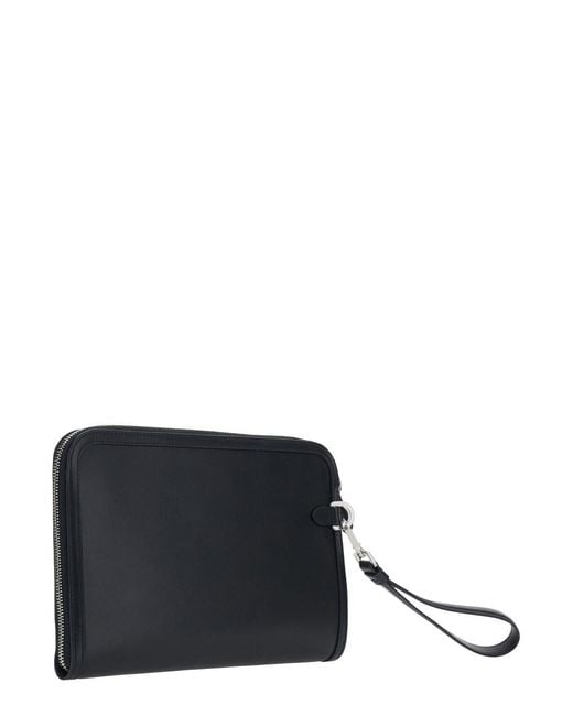 Dolce & Gabbana White Clutch With Removable Wrist Strap And Intreccio for men