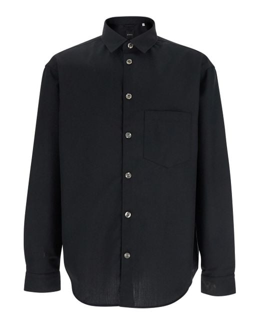Le Plain Blue Shirt With Classic Collar for men