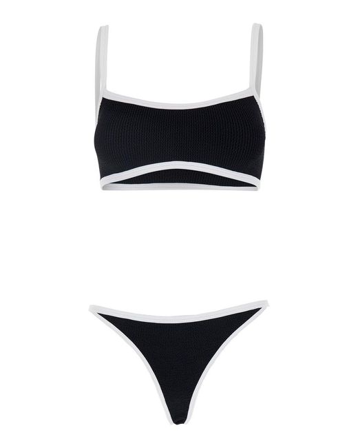 Hunza G Black Bikini Tyler Knit