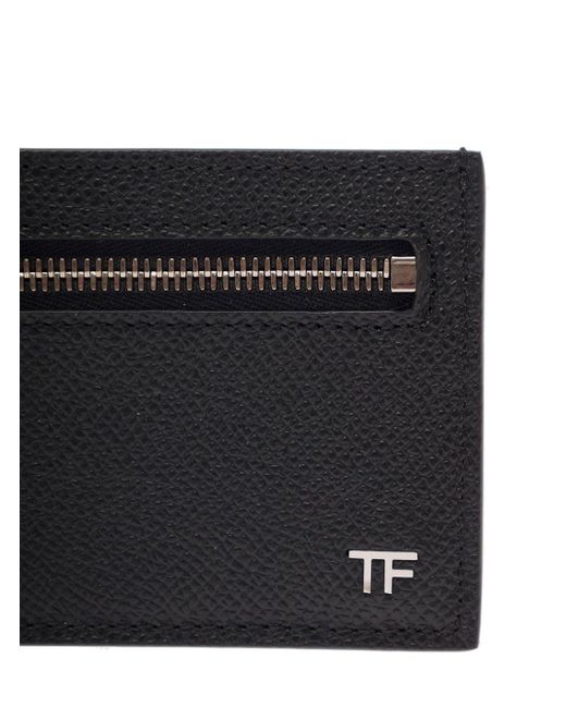 Tom Ford Black Zip Cardcase Ft for men