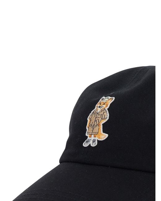 Maison Kitsuné Blue Dressed Fox Cap for men