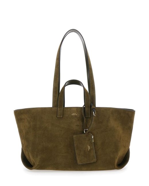 A.P.C. Multicolor €Œle Drummer†Shopper With Four Handles And Logo Lettering On The Front