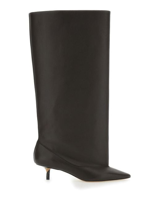 Jacquemus Black 'Les Bottes Tourni' Boots With Pointed Toe And Low Stiletto Heel