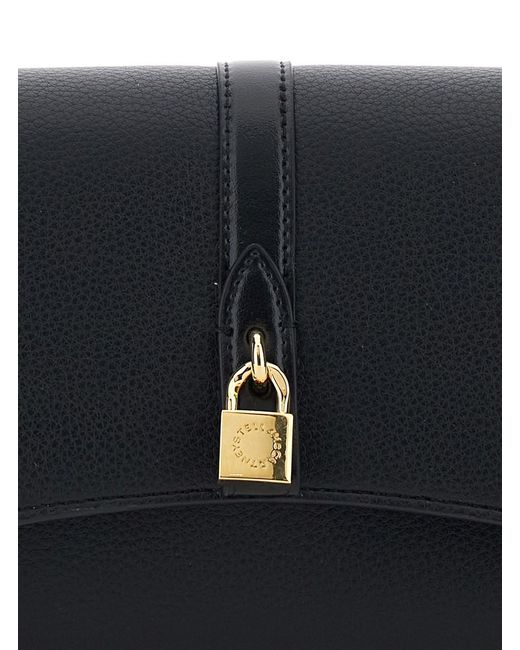 Stella McCartney Black 'Stella Ryder' Crossbody Bag With Logoed Padlock Detail On The Front