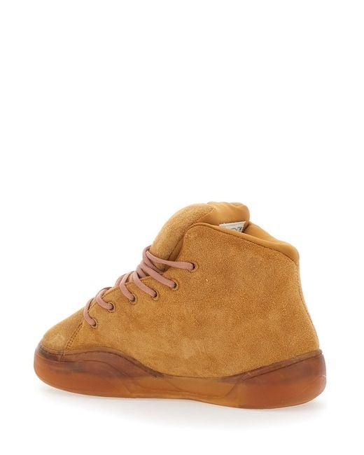 ERL Brown Suede Mid Vamp Sneakers With Suede for men