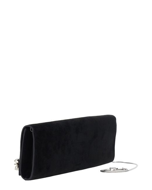 Jonathan Simkhai Black Clutch Bag 'River' With Zip Closure And Leather Handle F