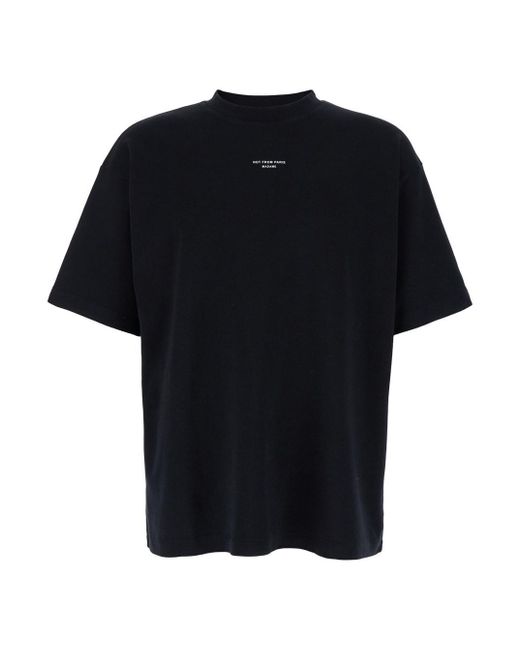 T-Shirt 'Slogan Classique' Con Stampa di Drole de Monsieur in Black da Uomo